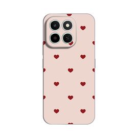 Silikonska futrola PRINT - Huawei Honor X6c Beige Hearts.