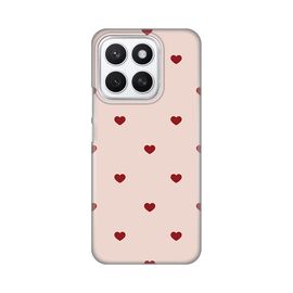 Silikonska futrola PRINT - Huawei Honor X8c Beige Hearts.