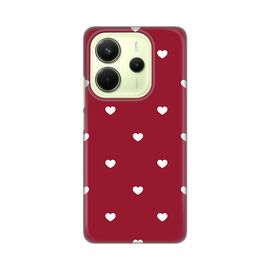 Silikonska futrola PRINT Skin - Xiaomi Redmi Note 14 4G (SRB) Burgundy Hearts.