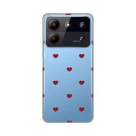 Silikonska futrola PRINT - ZTE Blade A54 Red Hearts.