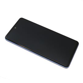 LCD displej (ekran) - Samsung A525F/A526B Galaxy A52 4G/5G + Touch screen + frame blue Full ORG EU (GH82-25524B/25526B) (MS).