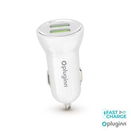 Auto punjac Pluginn PI-35 2xUSB, 2.4A beli.