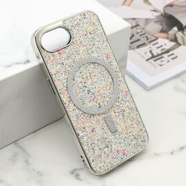Futrola GLAM GLOW MagSafe - iPhone 16e srebrna (MS).