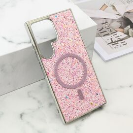 Futrola GLAM GLOW MagSafe - Samsung S928 Galaxy S24 Ultra 5G roze (MS).