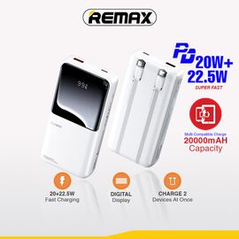 Univerzalna Back Up Baterija prenosiva baterija REMAX Cynlle Series RPP-680 PD 20W+QC 22.5W 20000mAh beli.