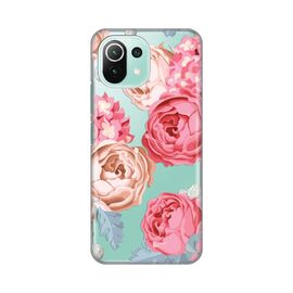 Silikonska futrola PRINT Skin - Xiaomi Mi 11 lite Pink Flowers.