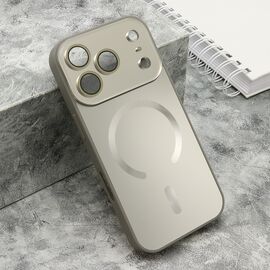 Futrola COLOR METAL Magsafe - iPhone 17 Pro siva (small camera) (MS).