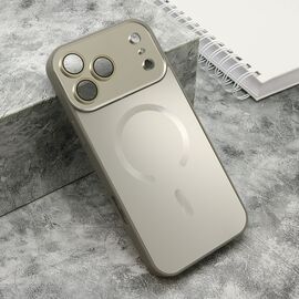 Futrola COLOR METAL Magsafe - iPhone 17 Pro Max (6.9) siva (small camera) (MS).