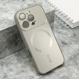 Futrola COLOR METAL MagSafe - iPhone 16 Pro (6.3) srebrna (small camera) (MS).