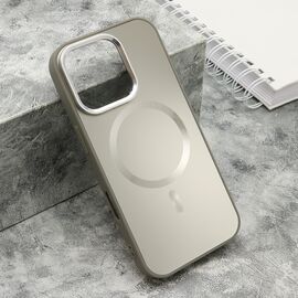 Futrola COLOR METAL MagSafe - iPhone 16 Pro (6.3) srebrna (big camera) (MS).
