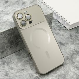 Futrola COLOR METAL MagSafe - iPhone 16 Pro Max (6.9) srebrna (small camera) (MS).