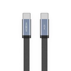 USB data kabl MOXOM MX-CB372 pleteni Fast 60W 3A Type-C na Type-C 1m crni (MS).