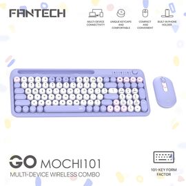 Combo mis tastatura wireless Fantech WK-899 GO mochi101 ljubicasta.