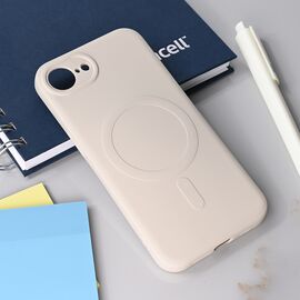 Silikonska futrola Teracell Giulietta Magsafe - iPhone 16e/17e 6.1 bela.