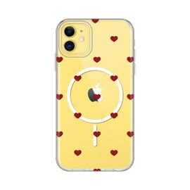 Futrola print Magsafe - iPhone 11 6.1 Red Hearts.