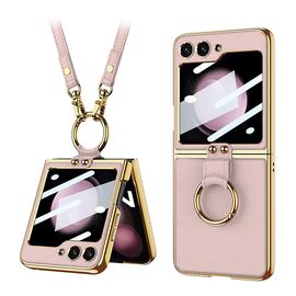 Futrola GOLD EDGE - Samsung F741B/F761B Galaxy Z Flip 6 5G/Z Flip 7 FE 5G roze (GKK case) (MS).