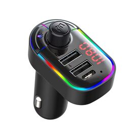 FM transmiter C12 USB PD Bluetooth 5.0 12-24V Handsfree slušalica crni.