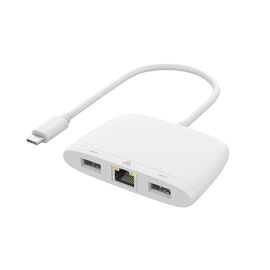 Adapter USB Type-C na Ethernet RJ45 100Mbps + USB-A 5Gbps + USB-A 480Mbps 18cm (OTN- UC552D) Onten (MS).
