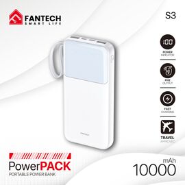 Univerzalna Back Up Baterija Prenosiva baterija Fantech S3 10000mAh, 10W beli.