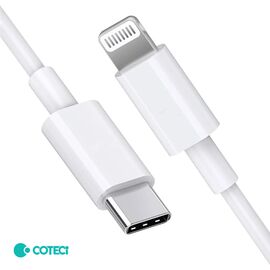 Data kabl Coteci CS2165 3A PD na iPhone lightning beli 1m.