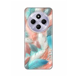 Silikonska futrola PRINT - Xiaomi Redmi 14C/Redmi A4 Pastel Feathers.