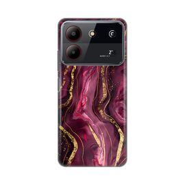 Silikonska futrola PRINT - ZTE Blade A54 Burgundy.