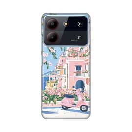 Silikonska futrola PRINT - ZTE Blade A54 Pink Italy.