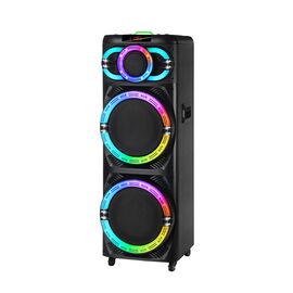 Zvucnik bluetooth NDR-2270 100W 2*12 inca sa dva mikrofona crni (MS).