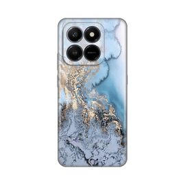 Silikonska futrola PRINT - Honor X7d 4G/400 Smart 5G Blue Gold Marble.