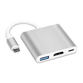 Adapter TYPE C+HDMI+USB3.0 na TYPE C (MS).