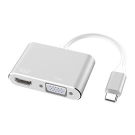 Adapter TYPE C na HDMI + VGA beli (MS).