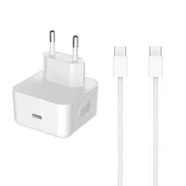 Kucni punjac - iPhone 17/AIR/17 Pro/17 Pro Max Type C na Type C 40W HQ belo (MS).