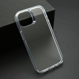 Futrola COLOR frame za iPhone 15 srebrna (providna) (MS).