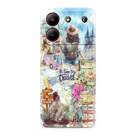 Silikonska futrola ultra tanka (skin) PRINT CLEAR - ZTE Blade A54 SP031 (MS).