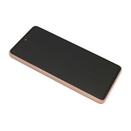 LCD displej (ekran) - Samsung A536 Galaxy A53 5G + Touch screen + frame gold/peach Full ORG EU (GH82-28024D/28025D) (MS).