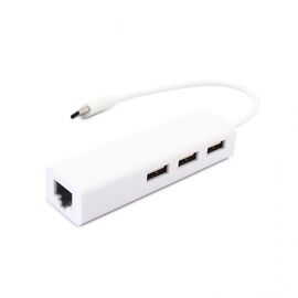 Adapter Type C na 3 USB 2.0 + RJ45 (100Mb) JWD-T4.