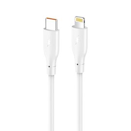 Data kabl KONFULON DC66, 27W, Type C na Lightning beli 1m.