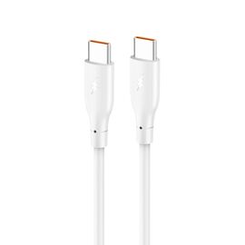 Data kabl KONFULON DC67, 60W, Type C na Type C beli 1m.