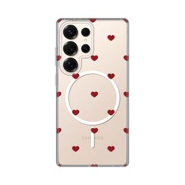 Futrola print Magsafe - Samsung S938 Galaxy S25 Ultra Red Hearts.
