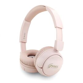 Bluetooth slusalice Guess Script Metal Logo pink (GUBHV6SCP).