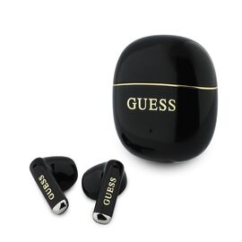 Bluetooth slusalice Guess TWS Glossy Gold Line Classic crne (GUTWSG3HGECK).