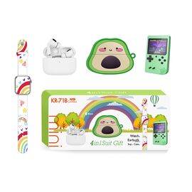KARLER BASS K718-Combo set (mini watch, konzola, TWS Bluetooth Slusalice + Zastitna futrola - slusalice Avocado) (MS).