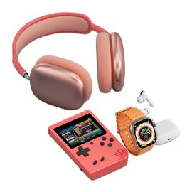 KARLER BASS K13-Combo set (smart watch, konzola, TWS / AirPods Max Bluetooth slusalice ) pink (MS).