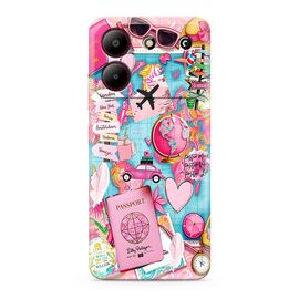 Silikonska futrola ultra tanka (skin) PRINT CLEAR - ZTE Blade A54 SP029 (MS).