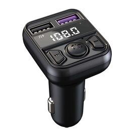 FM transmiter C44 USB, QC 3.0 Bluetooth 5.0, Handsfree slušalica crni.