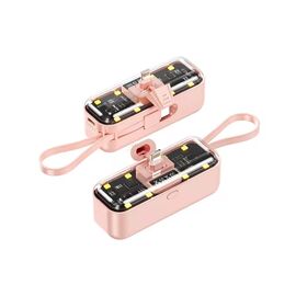 Univerzalna Back Up Baterija prenosiva baterija privezak Oxpower 5000mAh lightning roze.