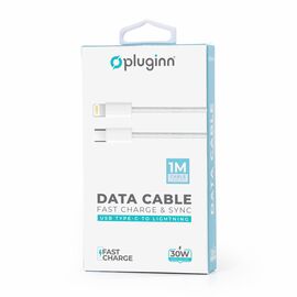 Data kabl Pluginn fast PD 30W Type C na Lightning beli 1m.