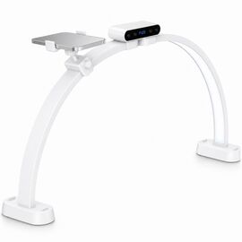 Stona LED lampa Half moon bela.