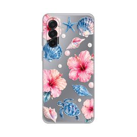 Silikonska futrola PRINT Skin - Samsung A175 Galaxy A17 Hibiscus Sea.