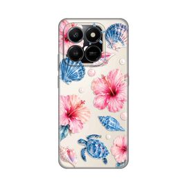 Silikonska futrola PRINT Skin - Honor X7d 4G/400 Smart 5G Hibiscus Sea.